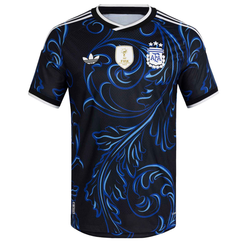 adidas Men's Argentina World Cup 2026 Authentic Away Jersey Black/Lucid Blue Front