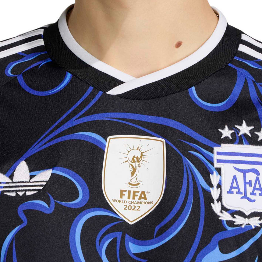 adidas Men's Argentina World Cup 2026 Away Jersey Black/Lucid Blue Crest