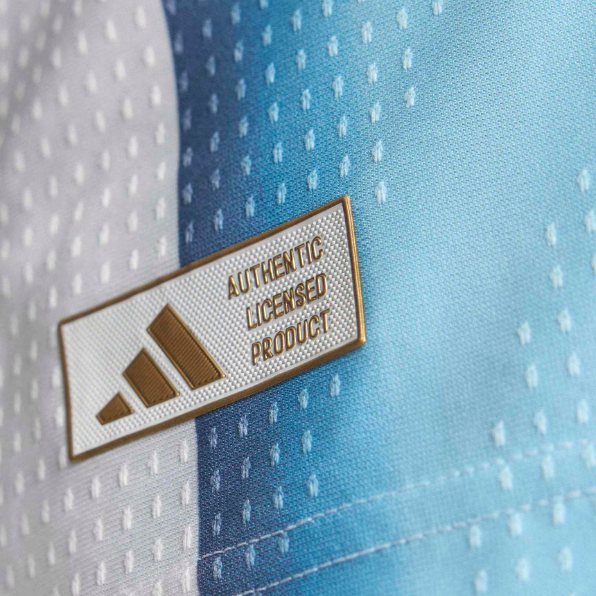 adidas Men's Argentina World Cup 2026 Authentic Home Jersey w/ Messi #10 printing adidas badge