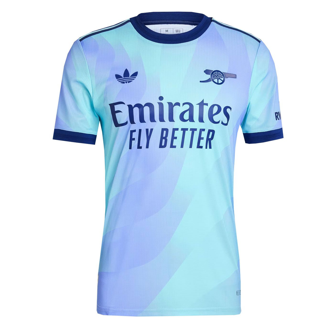 adidas Men's Arsenal 2024/25 Authentic Third Jersey Clear Aqua/Light Flash Purple Front