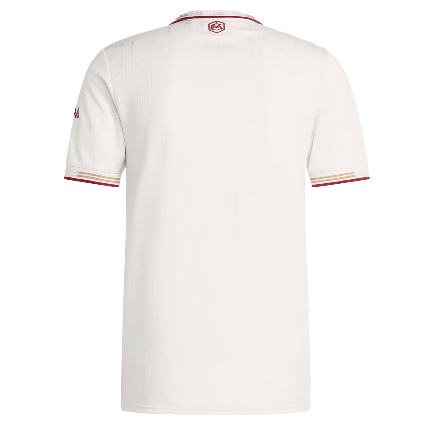 adidas Men's Arsenal 2025/26 Authentic Third Jersey Cloud White/Burgundy Back