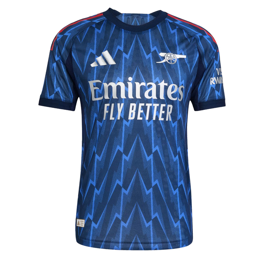 adidas Men's Arsenal 2025/26 Authentic Away Jersey Night Indigo/Grey Two Front
