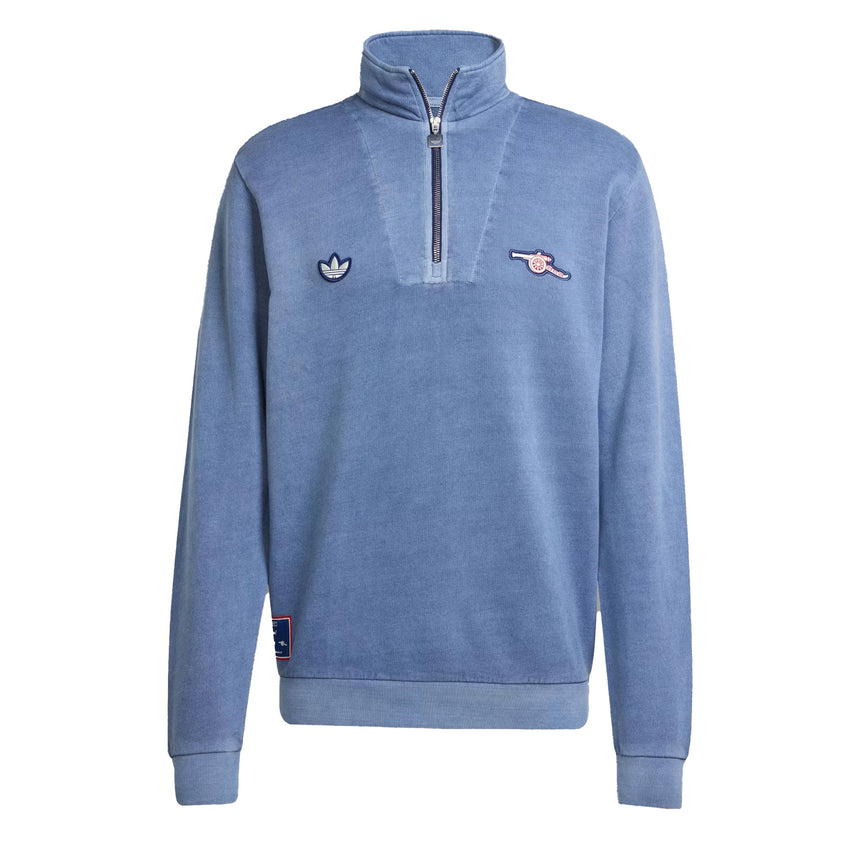 adidas Men's Arsenal 2025/26 Icon 1/4 Zip Blue Front