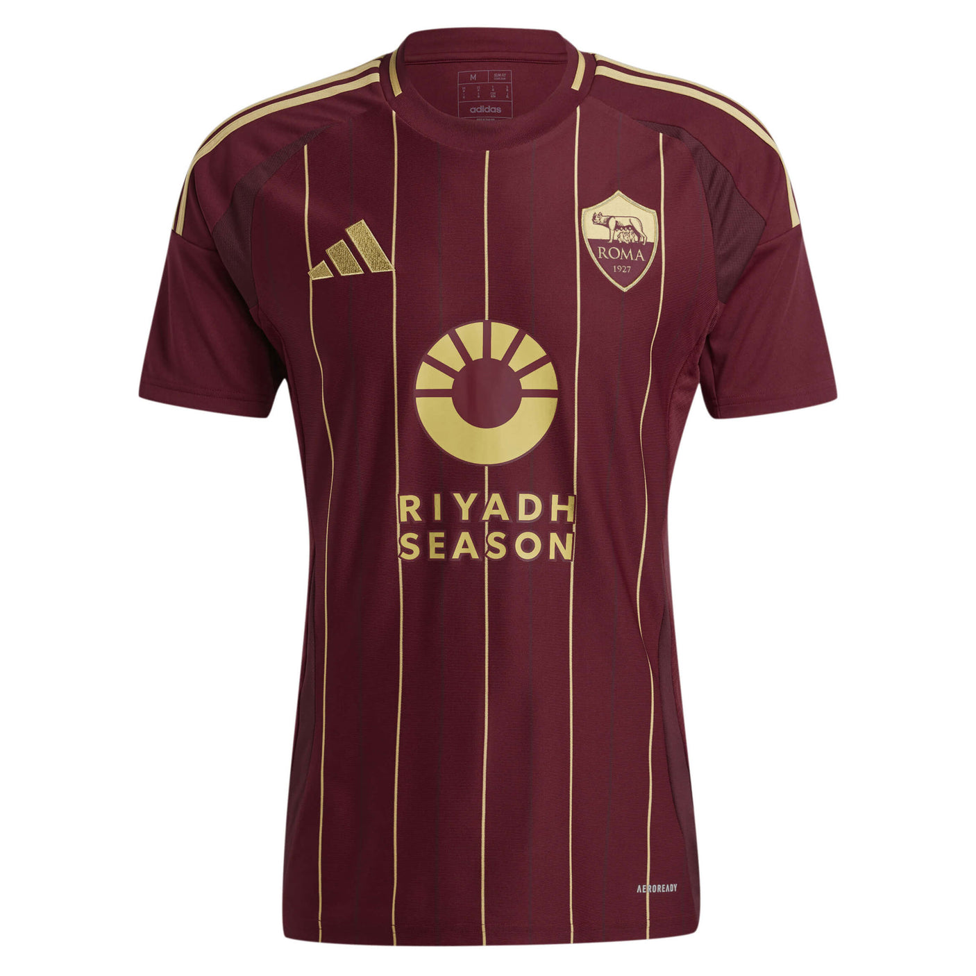 adidas Men's AS Roma 2024/25 Home Jersey Burgundy/Gold Front