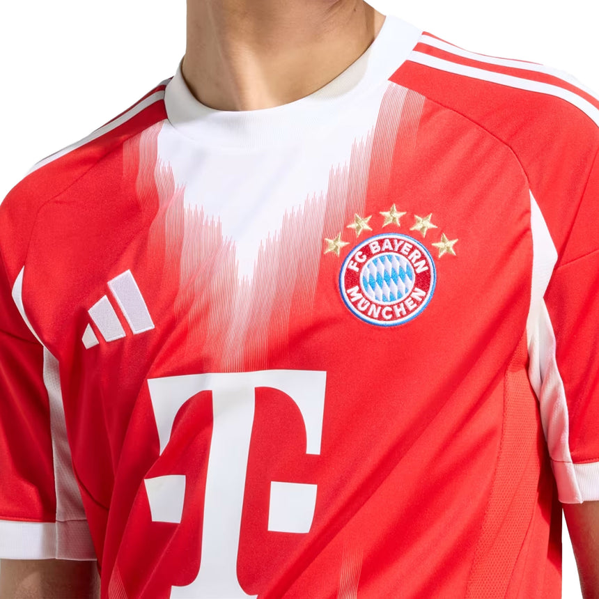 adidas Men's Bayern Munich 2025/26 Home Jersey Red/White Crest