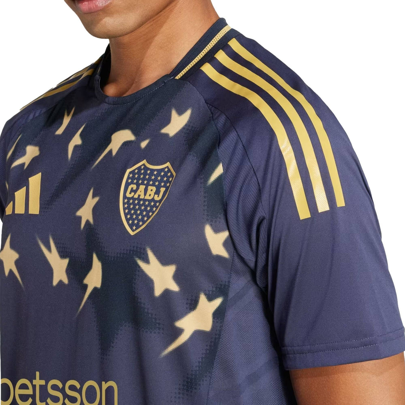 adidas Men's Boca Juniors 2025/26 Authentic Third Jersey Shadow Navy/Pyrite Crest