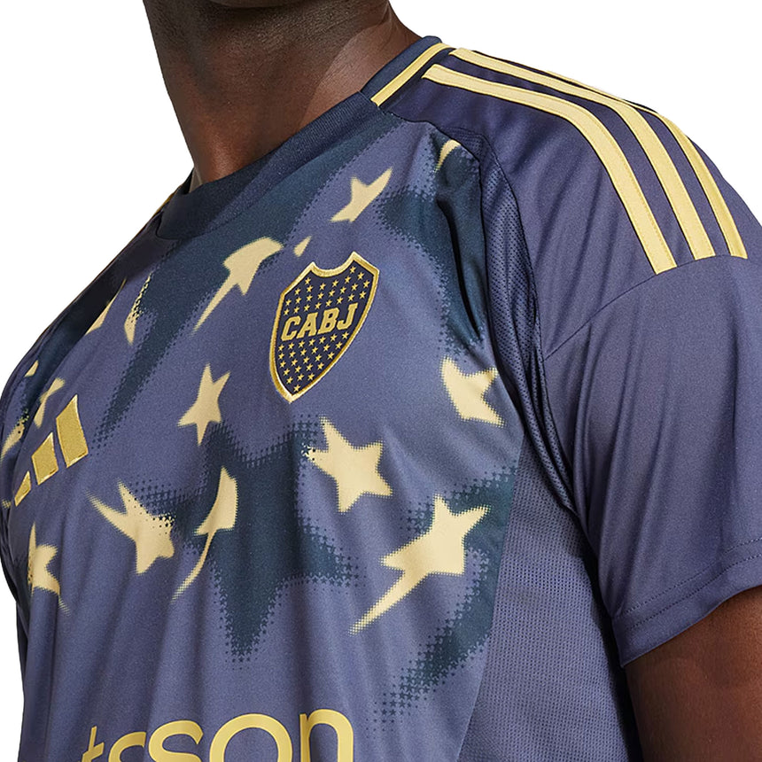 adidas Men's Boca Juniors 2025/26 Third Jersey Shadow Navy/Pyrite Crest