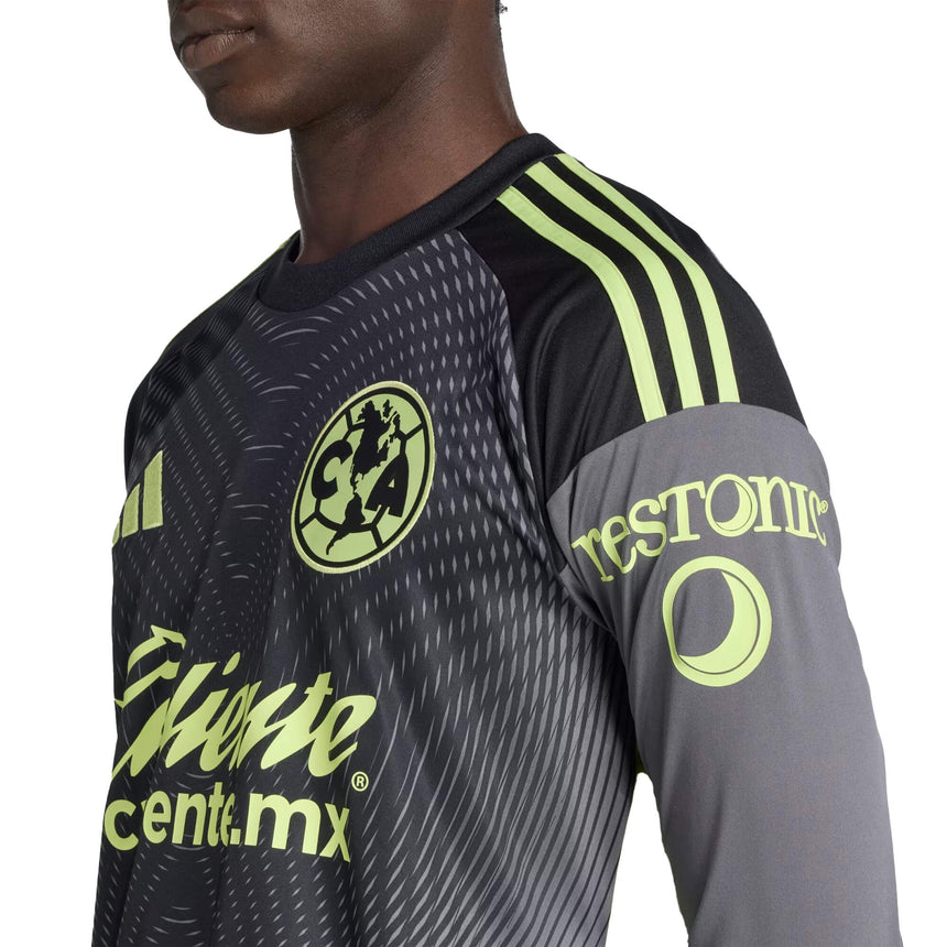 adidas Men's Club America 2025/26 Goalkeeper Long Sleeve Jersey Grey Five Detail