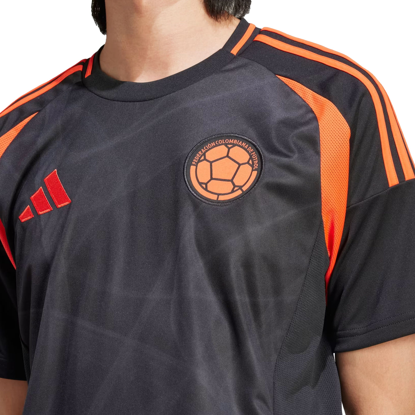 adidas Men's Colombia 2024/25 Away Jersey Black/Orange Crest