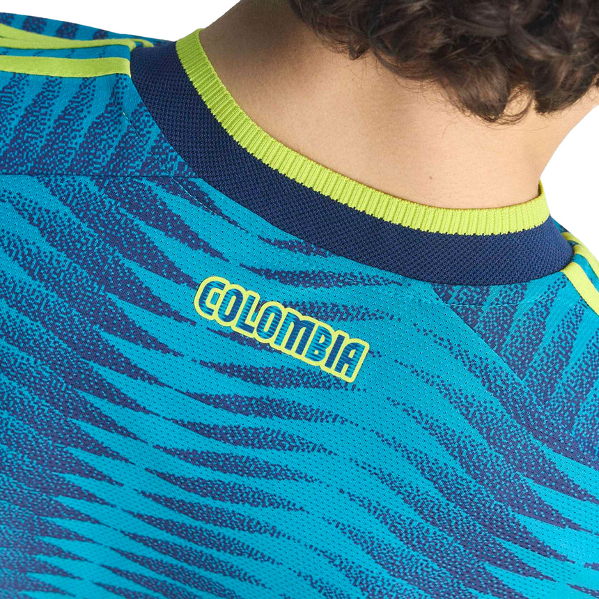 adidas Men's Colombia World Cup 2026 Authentic Away Jersey Blue Neck