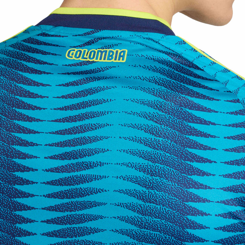 adidas Men's Colombia World Cup 2026 Away Jersey Blue Neck