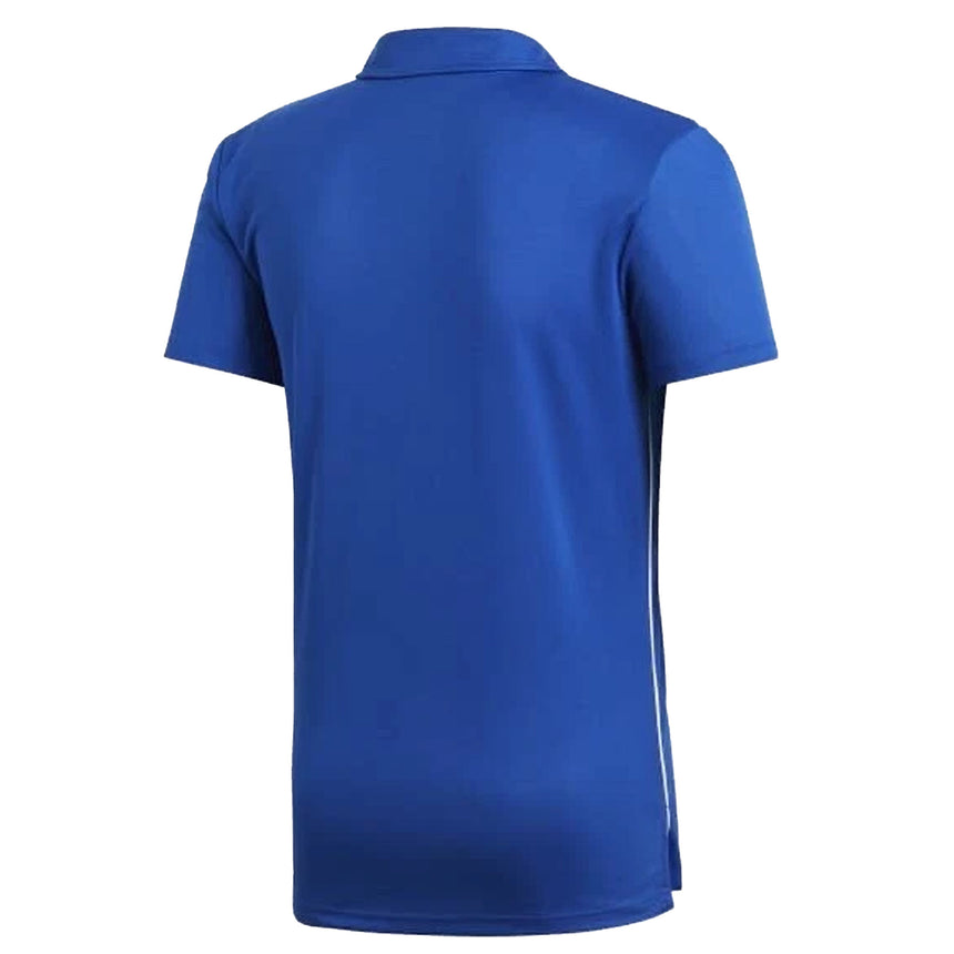 adidas Men's Core 18 Polo Shirt Blue/White Back