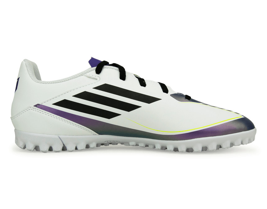adidas Men's F50 Club Messi TF White/Black/Purple Side
