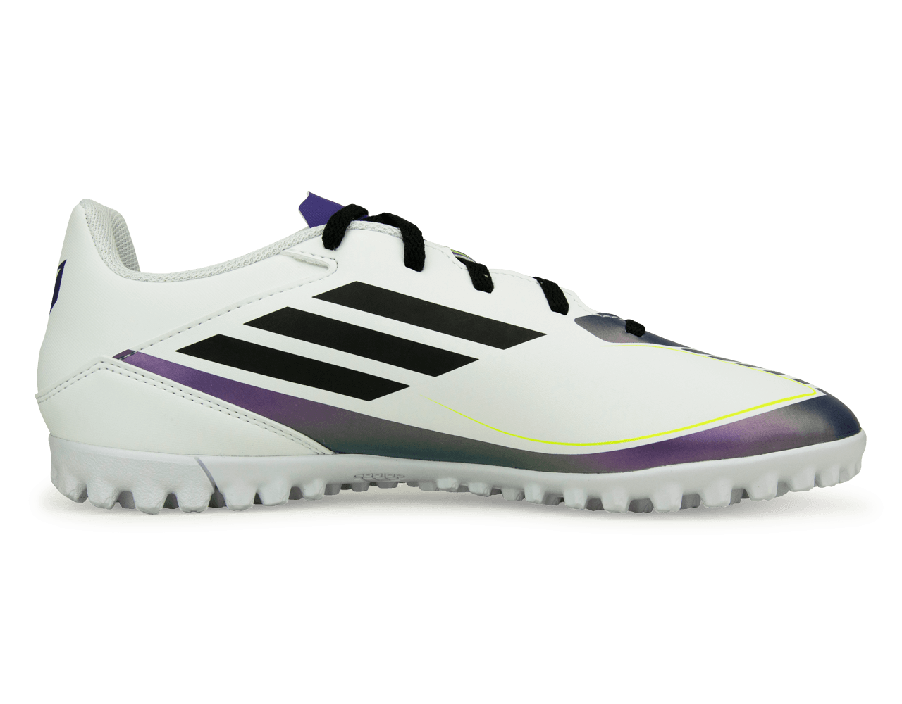 adidas Men's F50 Club Messi TF White/Black/Purple Side