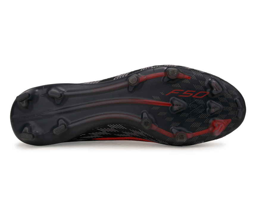 adidas Men's F50 Elite FG Black/White/Red Sole