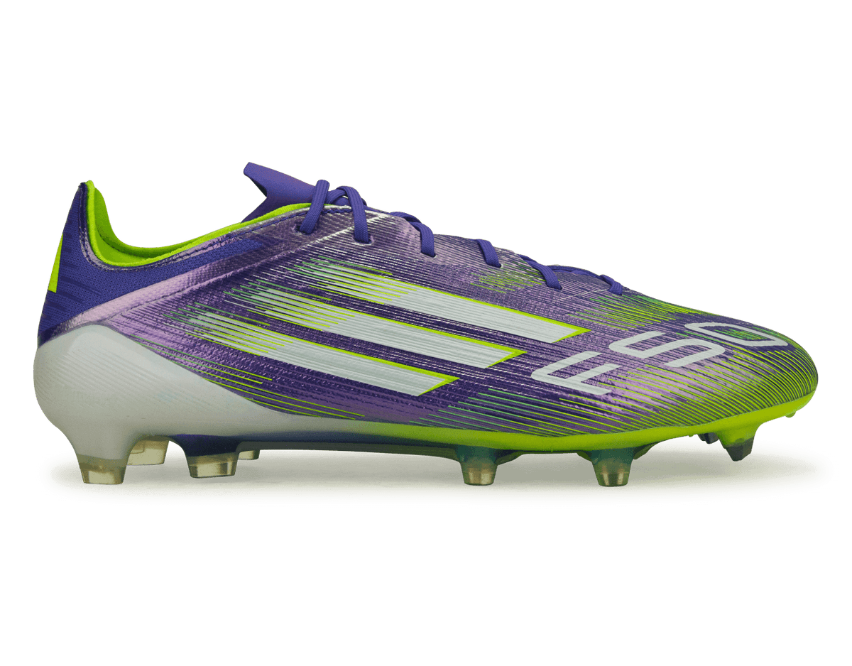 Adidas Soccer Cleats F50 Elite AG Purple Lemon JH7638 Men’s Size 12 F50 Elite FG [Purple/White/Lucid Lemon] – Tursi Soccer Store main image 3