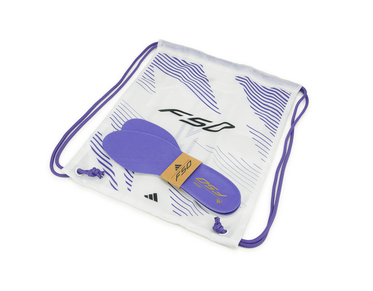 adidas Men's F50 Elite FG White/Black/Gold Shoebag