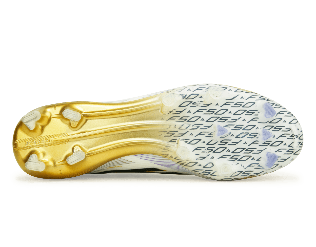 adidas Men's F50 Elite FG White/Black/Gold Sole