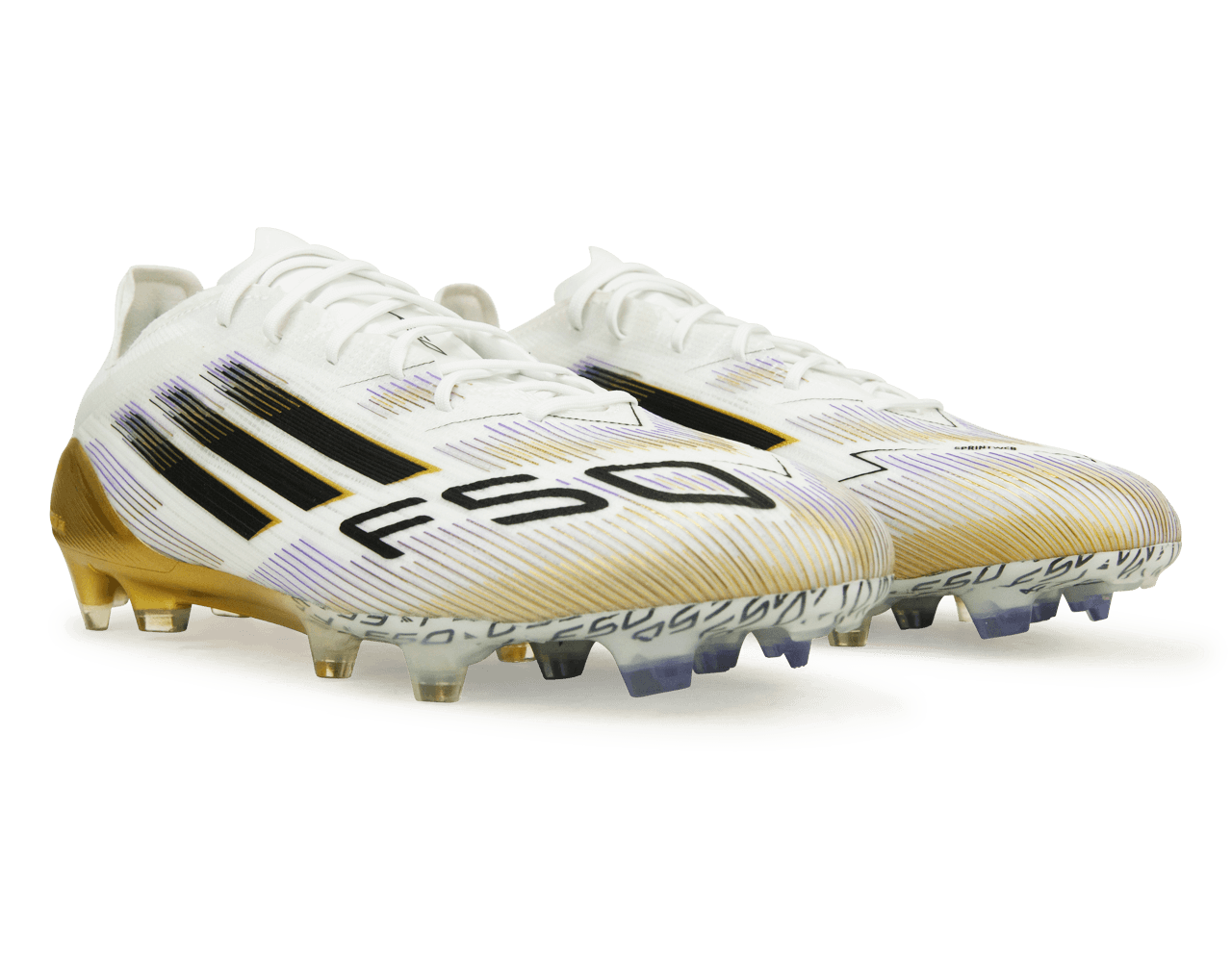 adidas Men's F50 Elite FG White/Black/Gold Together