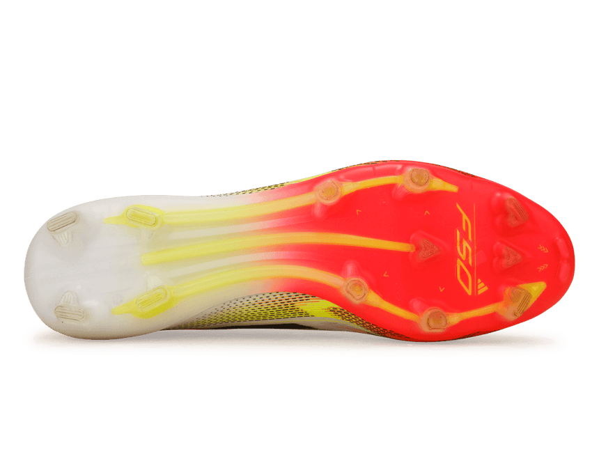 adidas Men's F50 Elite FG White/Black/Yellow Sole
