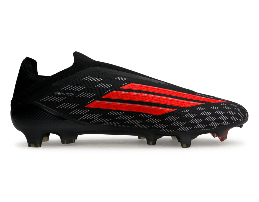 adidas Men's F50 Elite Laceless FG Black/White/Red Side