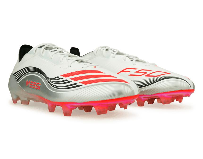 adidas Men's F50 Elite Messi FG White/Red/Silver Together
