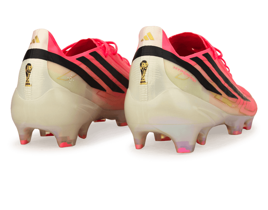 adidas Men's F50 Hyperfast Elite FG Soccer Cleats Pink/Black Heel