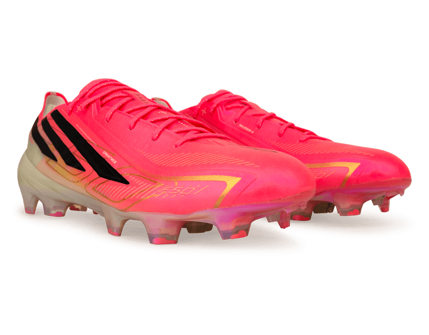 adidas Men's F50 Hyperfast Elite FG Soccer Cleats Pink/Black Together