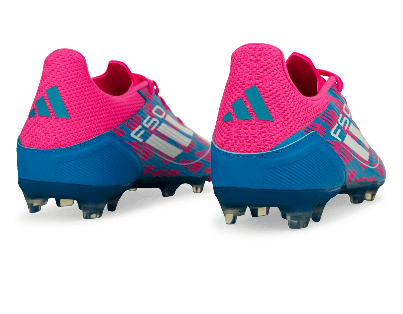 adidas Men's F50 League FG/MG Blue/White/Pink Rear
