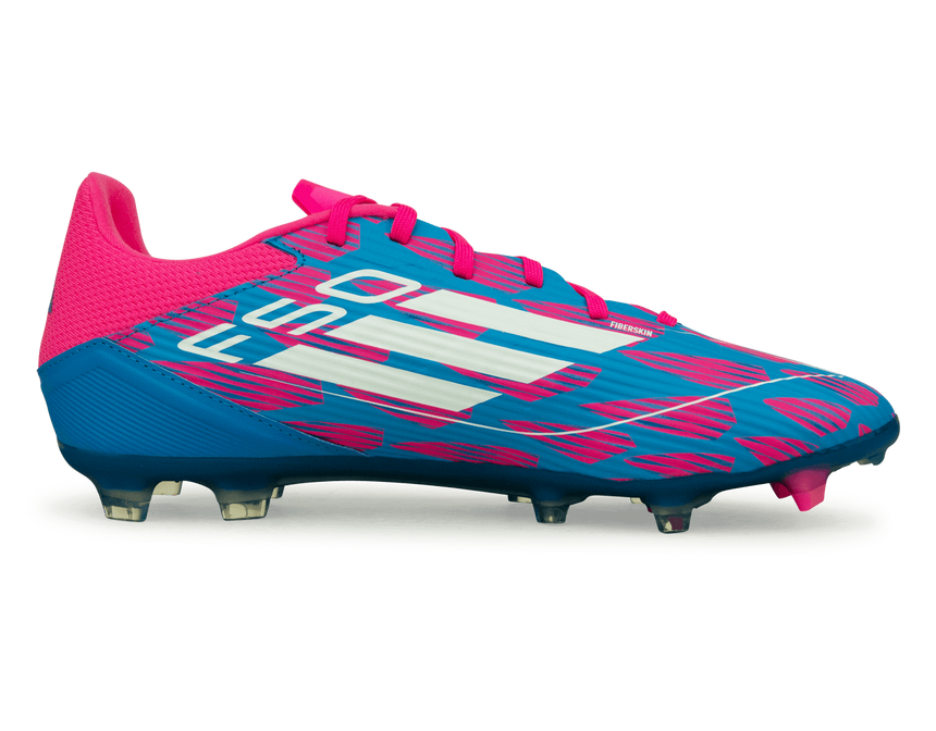 adidas Men's F50 League FG/MG Blue/White/Pink Side