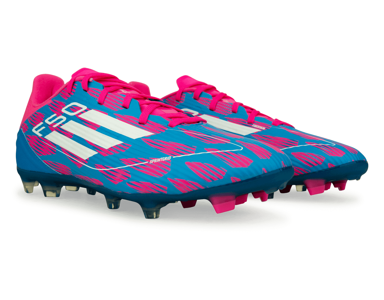 adidas Men's F50 League FG/MG Blue/White/Pink Together