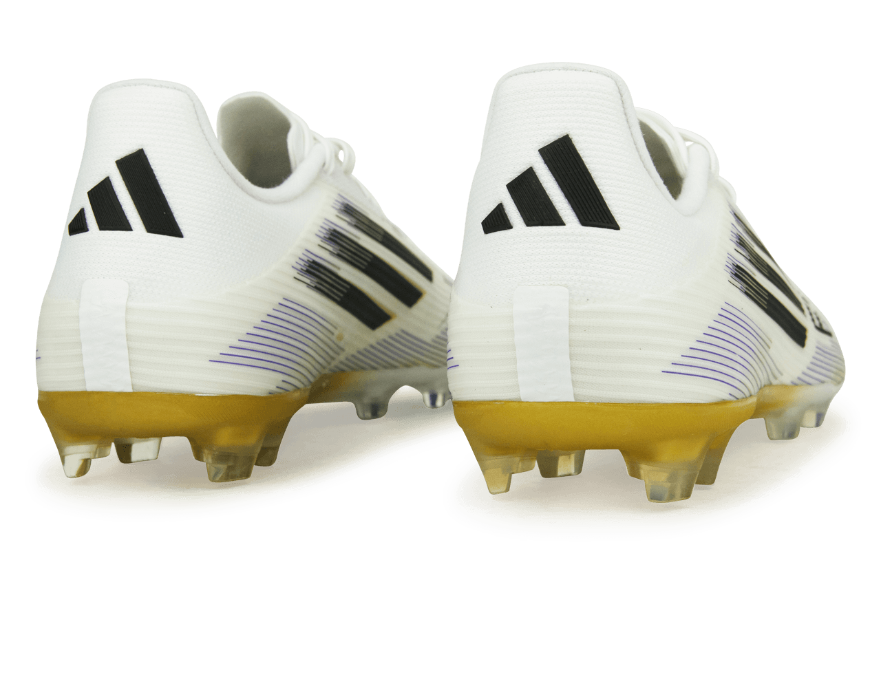 adidas Men's F50 League FG/MG White/Black/Gold Heel