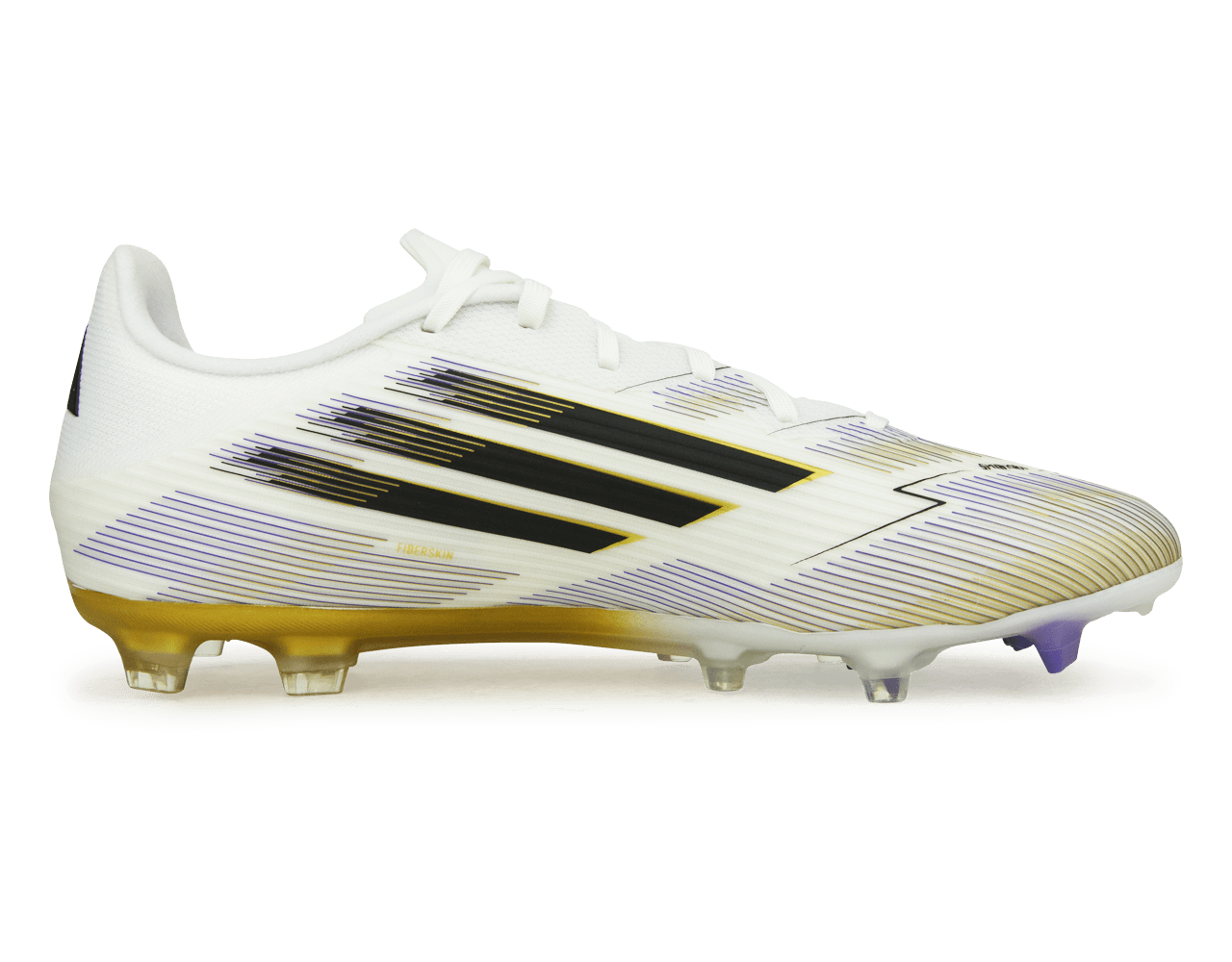 adidas Men's F50 League FG/MG White/Black/Gold Side