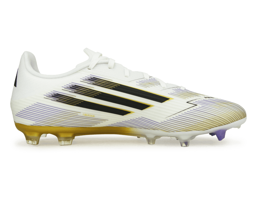 adidas Men's F50 League FG/MG White/Black/Gold Side