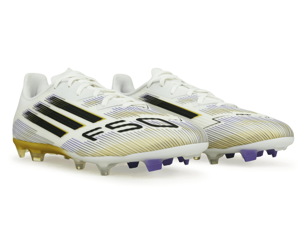adidas Men's F50 League FG/MG White/Black/Gold Together