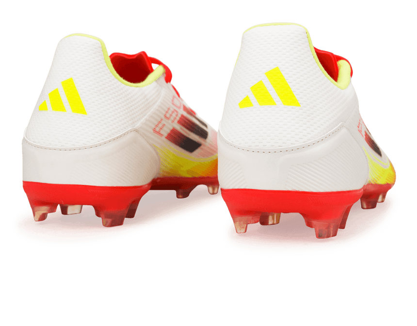 adidas Men's F50 League FG/MG White/Black/Yellow Rear