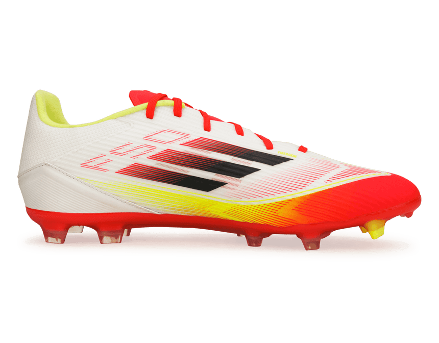 adidas Men's F50 League FG/MG White/Black/Yellow Side