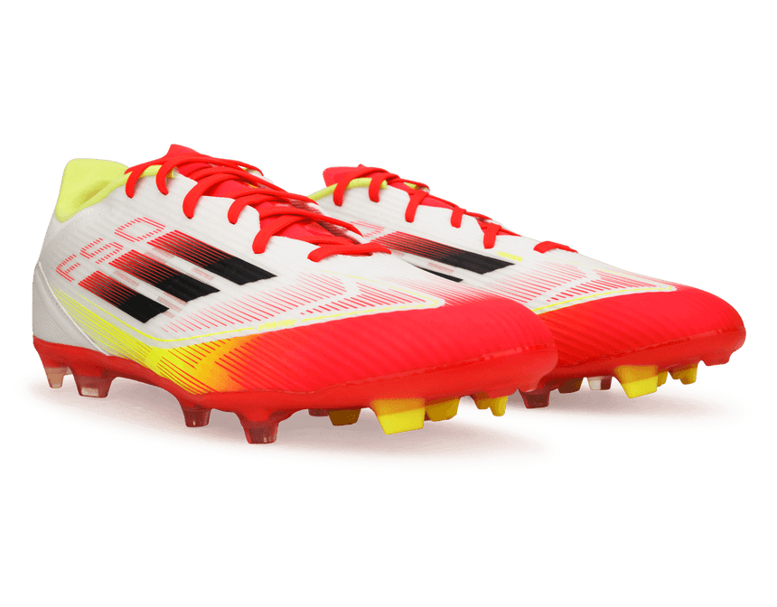 adidas Men's F50 League FG/MG White/Black/Yellow Together