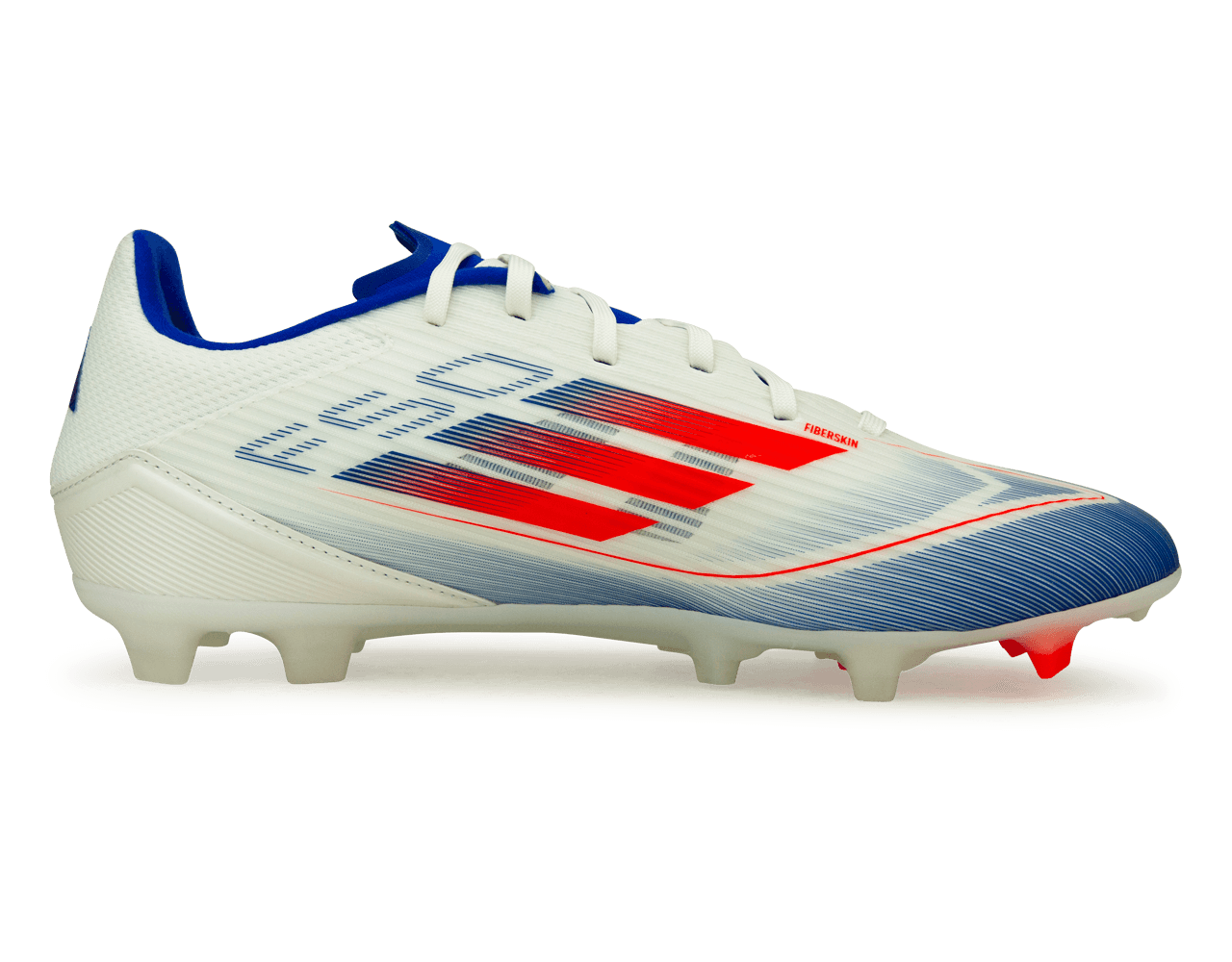 adidas Men's F50 League FG/MG White/Lucid Blue Side