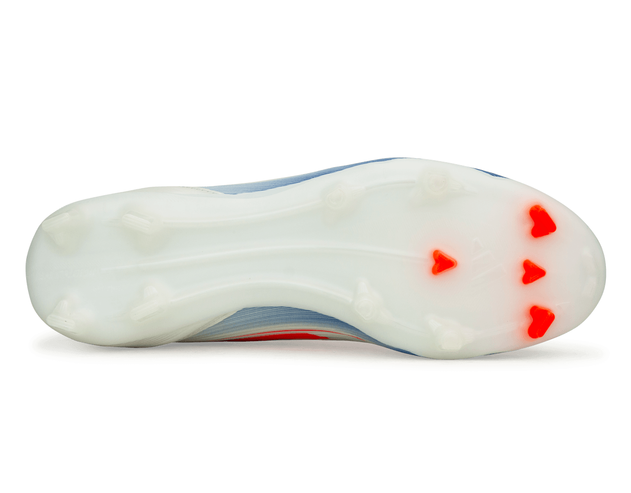 adidas Men's F50 League FG/MG White/Lucid Blue Sole