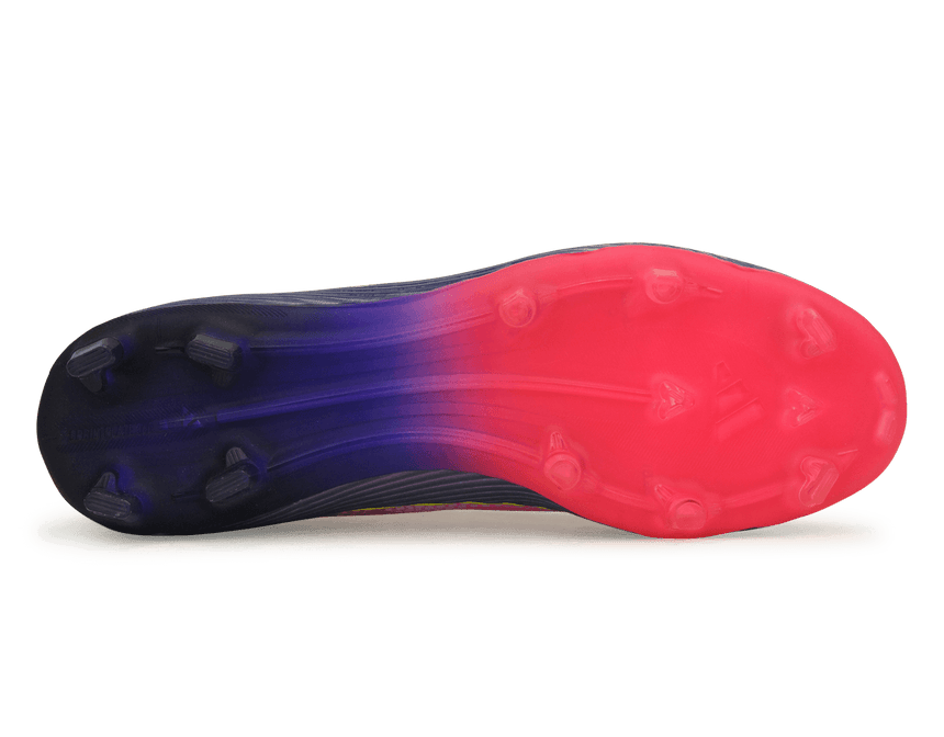 adidas Men's Lamine Yamal F50 League Laceless FG/MG Purple/Lemon Sole