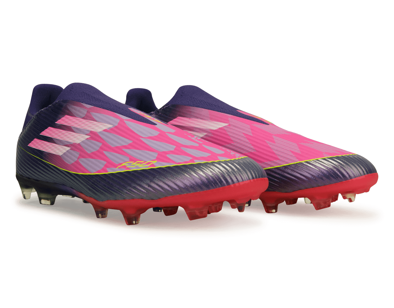 adidas Men's Lamine Yamal F50 League Laceless FG/MG Purple/Lemon Together
