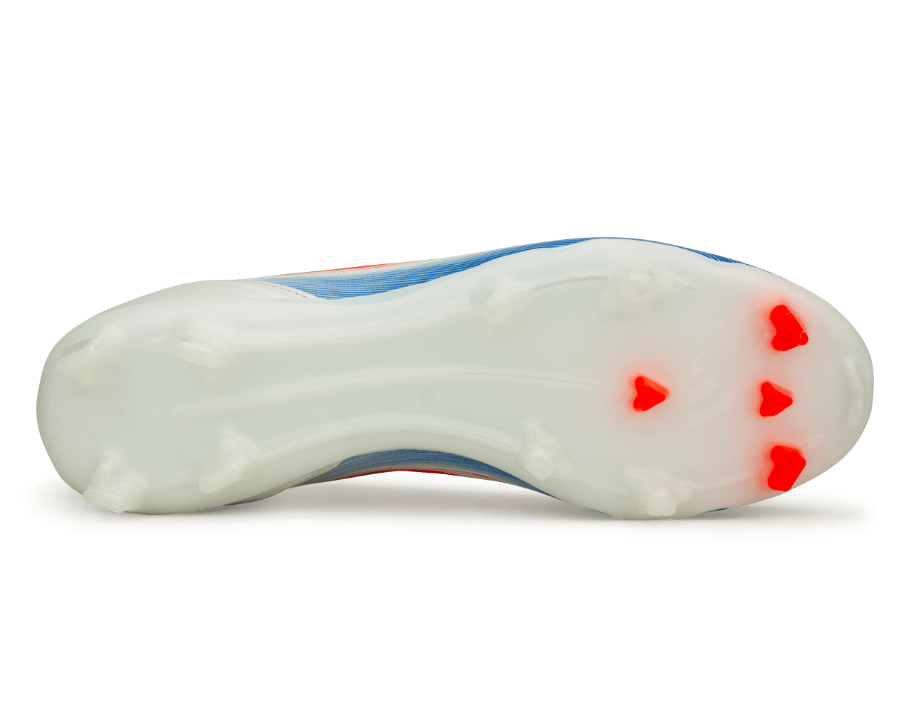 adidas Men's F50 League LL FG/MG White/Lucid Blue Sole