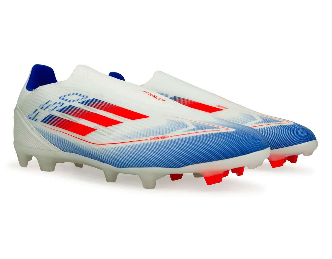 adidas Men's F50 League LL FG/MG White/Lucid Blue Together