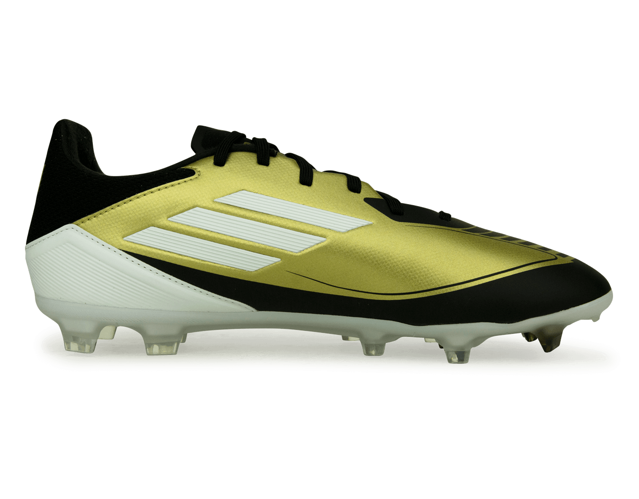 adidas Men's F50 League Messi FG/MG Gold/Black/White Side