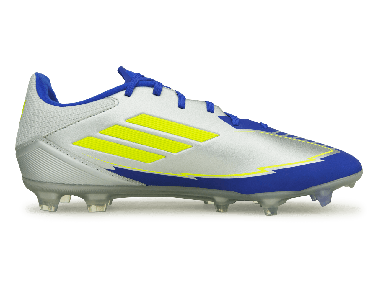 adidas Men's F50 League Messi FG/MG Silver/Volt/Blue Side