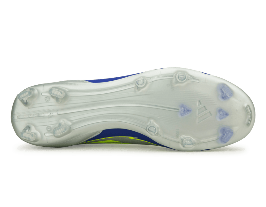 adidas Men's F50 League Messi FG/MG Silver/Volt/Blue Sole