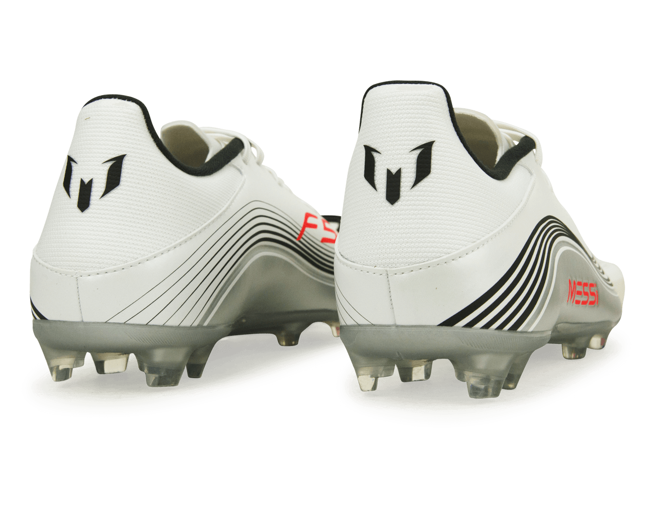 adidas Men's F50 League Messi FG/MG White/Red/Silver Rear