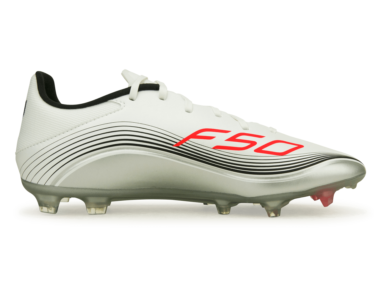 adidas Men's F50 League Messi FG/MG White/Red/Silver Side