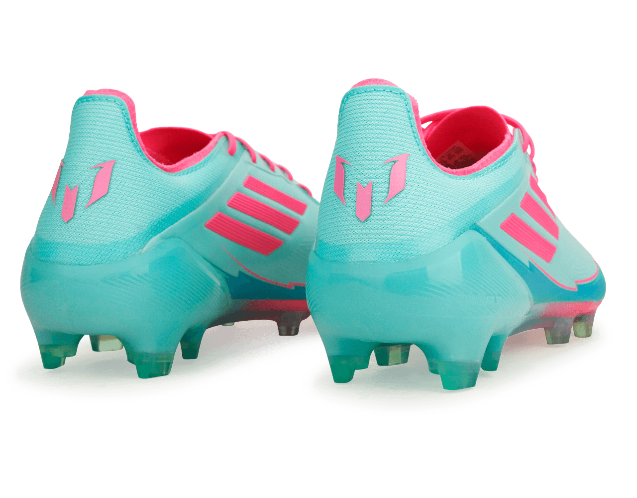 adidas Men's F50 Messi Elite FG Aqua Green/Pink Heel